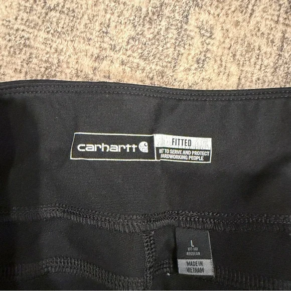 Carhartt Black Fitted Force Leggings Size L 12/14 Workwear Athleisure Gorpcore - Picture 6 of 7